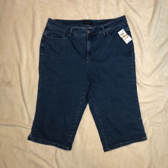 NWT Charter Club Short Cropped Jeans Sz 16W - Picture 2 of 7